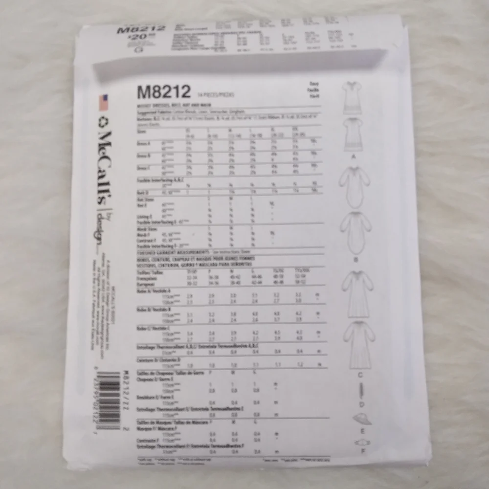 McCall's M8212 Misses' dresses, belt, hat & mask